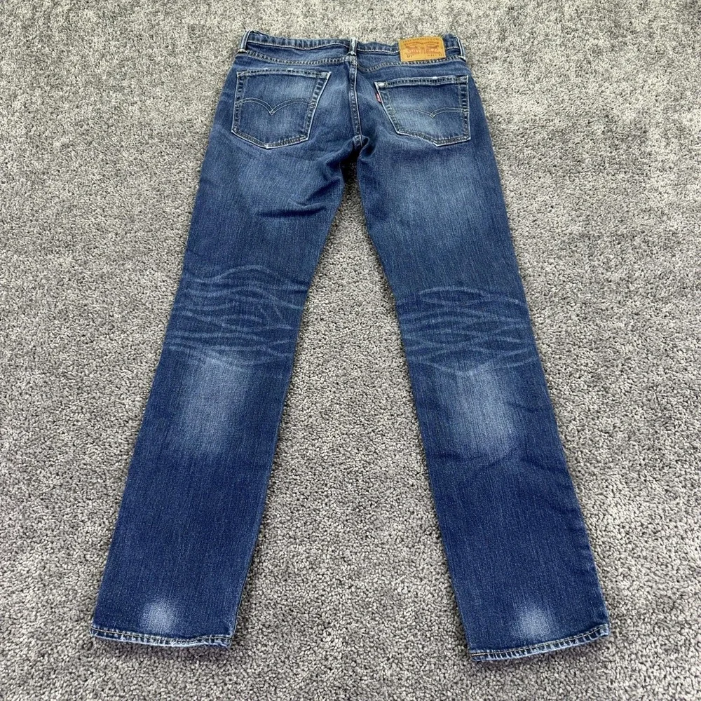 Levis Jeans Mens 31x32 Blue 511 Slim Fit Stretch Medium Wash Denim Logo Casual